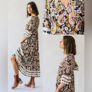 Piper & Scoot Soho Fringe Maxi Dress, Size XL